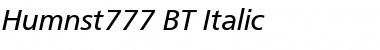 Humnst777 BT Italic Font