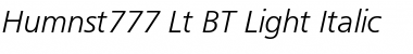 Download Humnst777 Lt BT Font