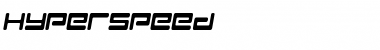 Hyperspeed Regular Font