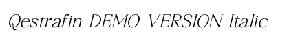 Qestrafin DEMO VERSION Italic Preview