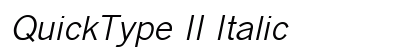 QuickType II Italic preview