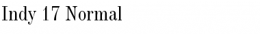 Indy 17 Normal Font