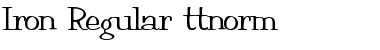 Iron Regular Font