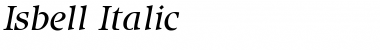 Isbell Italic Font