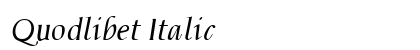 Quodlibet Italic Preview