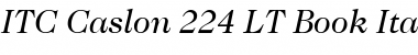 Caslon 224 LT Book Italic Font