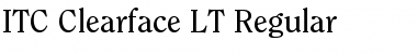 Download Clearface LT Regular Font