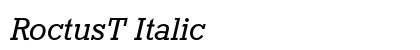 RoctusT Italic preview