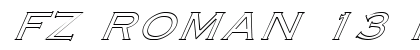 FZ ROMAN 13 HOLLOW ITALIC Light preview