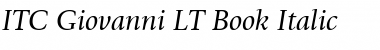 Giovanni LT Book Italic Font
