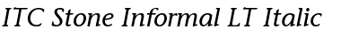 StoneInformal LT Italic Font