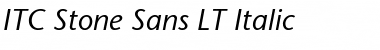 StoneSans LT Italic Font