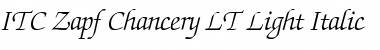 ZapfChancery LT Light Italic Font