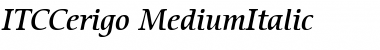 ITCCerigo-Medium MediumItalic Font