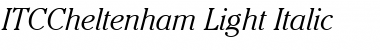 ITCCheltenham-Light LightItalic Font