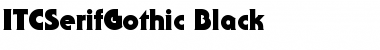 Download ITCSerifGothic-Black Font