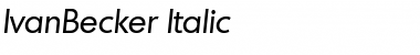 IvanBecker Italic Font