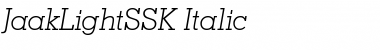 JaakLightSSK Italic Font