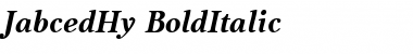 JabcedHy BoldItalic Font