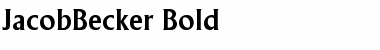 JacobBecker Bold Font