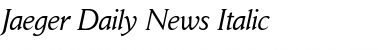 Jaeger Daily News Italic Font