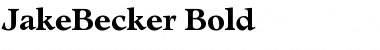 JakeBecker Bold Font