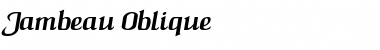 Jambeau Oblique Font