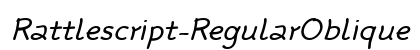 Rattlescript-RegularOblique Regular preview