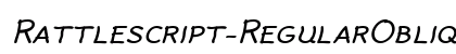 Rattlescript-RegularObliqueCaps Regular preview