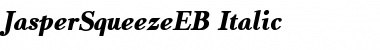 JasperSqueezeEB Italic Font