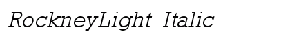 RockneyLight Italic preview