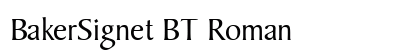 BakerSignet BT Roman preview