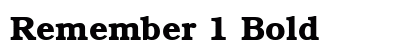 Remember 1 Bold preview