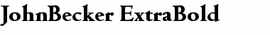 JohnBecker-ExtraBold Regular Font