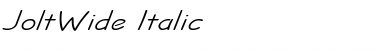 JoltWide Italic Font
