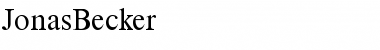Download JonasBecker Font