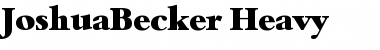 Download JoshuaBecker-Heavy Font