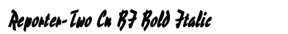 Reporter-Two Cn BI Bold Italic