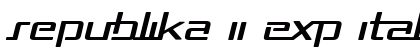 Republika II Exp Italic preview