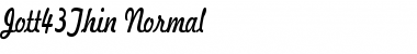 Jott43Thin Normal Font