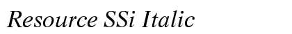 Resource SSi Italic preview