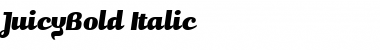 JuicyBold Italic Regular Font