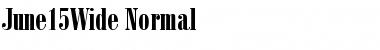 June15Wide Normal Font