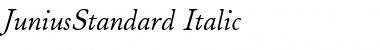 JuniusStandard Italic Font