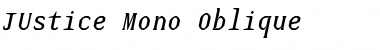 JUstice Mono Oblique Font
