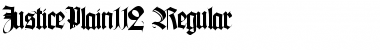 JusticePlain112 Regular Font