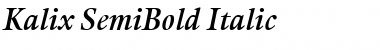 Kalix SemiBold Italic Font