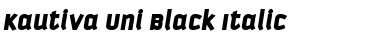Kautiva Uni Black Italic Font