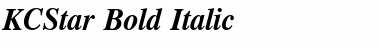 KCStar Bold Italic Regular Font