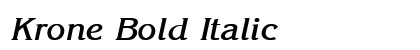 Krone Bold Italic Preview